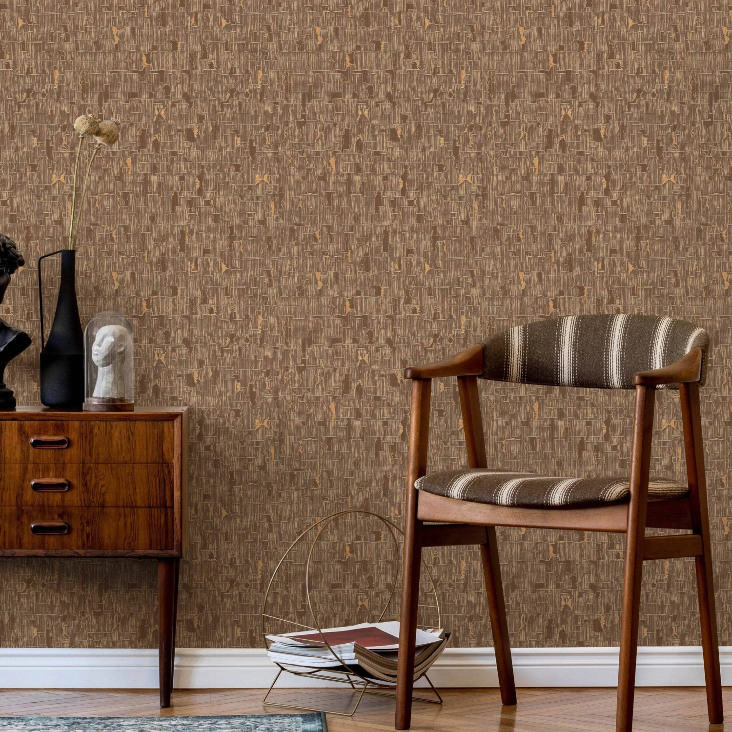 Erismann B48 Casual Chic Brown & Bronze Wallpaper - 10260-11 3 Erismann B48 Casual Chic Brown & Bronze Wallpaper - 10260-11