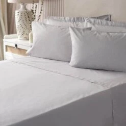 200 Count Polycotton 30cm Fitted Sheet - Cloud