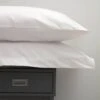 Egyptian Cotton 200 Count Oxford Pillowcase - White 2 Egyptian Cotton 200 Count Oxford Pillowcase - White -Taskers Sale Shop 200ecwhiteclose1