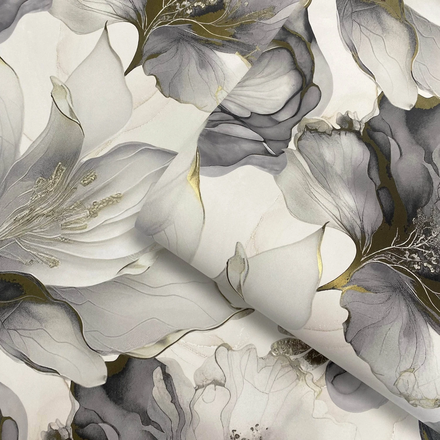 Muriva Elysian Floral Black & Gold Wallpaper - 212502 9 Muriva Elysian Floral Black & Gold Wallpaper - 212502 - Image 7