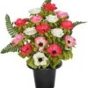 Pink Anemone & Fern Grave Pot 29cm