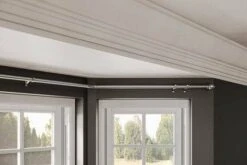 3- Sided Bay Curtain Pole - Satin Silver