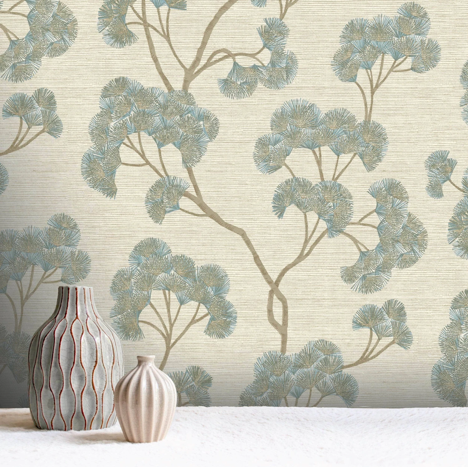 Rasch Sumatra Ginkgo Teal Wallpaper 316018 7 Rasch Sumatra Ginkgo Teal Wallpaper 316018 - Image 5