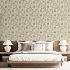 Holden Cecelia Beige & Green Wallpaper - 36352