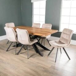 Winslow Table & 6 Aspen Taupe Chairs -Taskers Sale Shop 407A8282