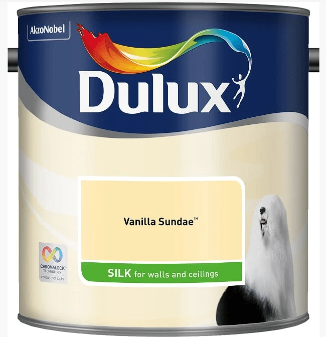 Dulux Silk Emulsion 2.5L Vanilla Sundae 4 Dulux Silk Emulsion 2.5L Vanilla Sundae - Image 2