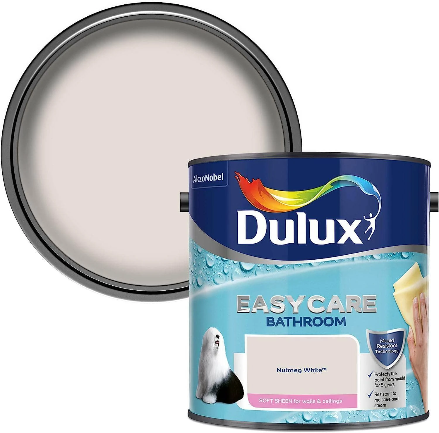 Dulux Easy Care Bathroom 2.5L - Nutmeg White 3 Dulux Easy Care Bathroom 2.5L - Nutmeg White