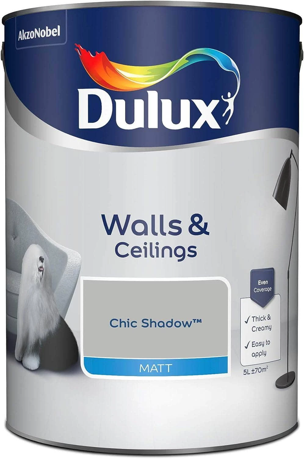 Dulux Matt Emulsion 5L - Chic Shadow 4 Dulux Matt Emulsion 5L - Chic Shadow - Image 2