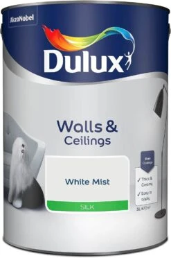 Dulux Silk Emulsion 5L - White Mist 6 Dulux Silk Emulsion 5L - White Mist -Taskers Sale Shop 50142622 DULUXVS5LWHITEMIST1