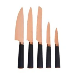 Titan Copper 6 Piece Knife Block -Taskers Sale Shop 50145307 RAYWAREVINERSTITANCOPKNIFEBLOCK6P2