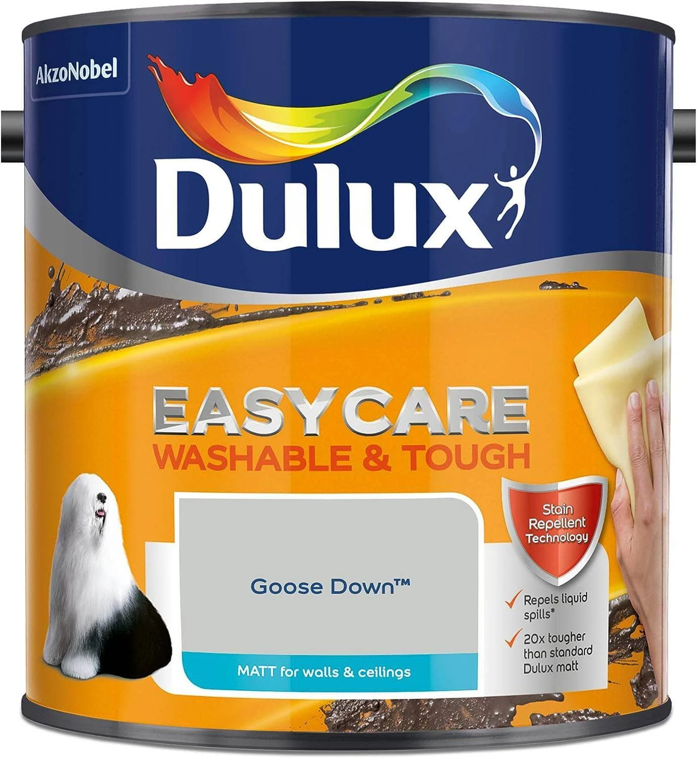 Dulux Easycare Matt Emulsion 5L - Goose Down 4 Dulux Easycare Matt Emulsion 5L - Goose Down - Image 2