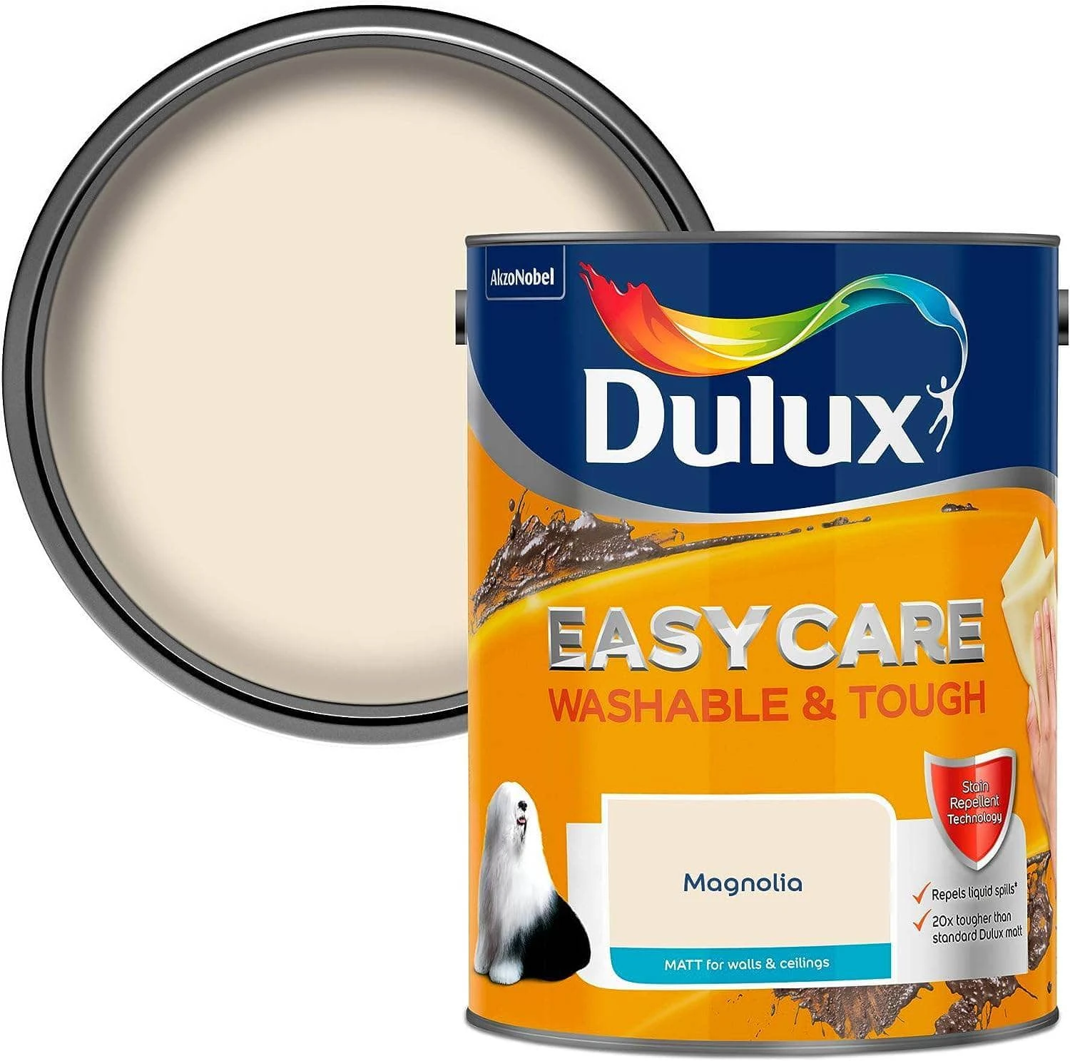 Dulux Easycare Matt Emulsion 5L - Magnolia 3 Dulux Easycare Matt Emulsion 5L - Magnolia