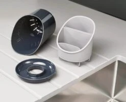 Joseph Joseph Dock Cutlery Drainer - Grey -Taskers Sale Shop 50155900 JOSEPH85075DOCKCUTLERYDRAINERGREY2