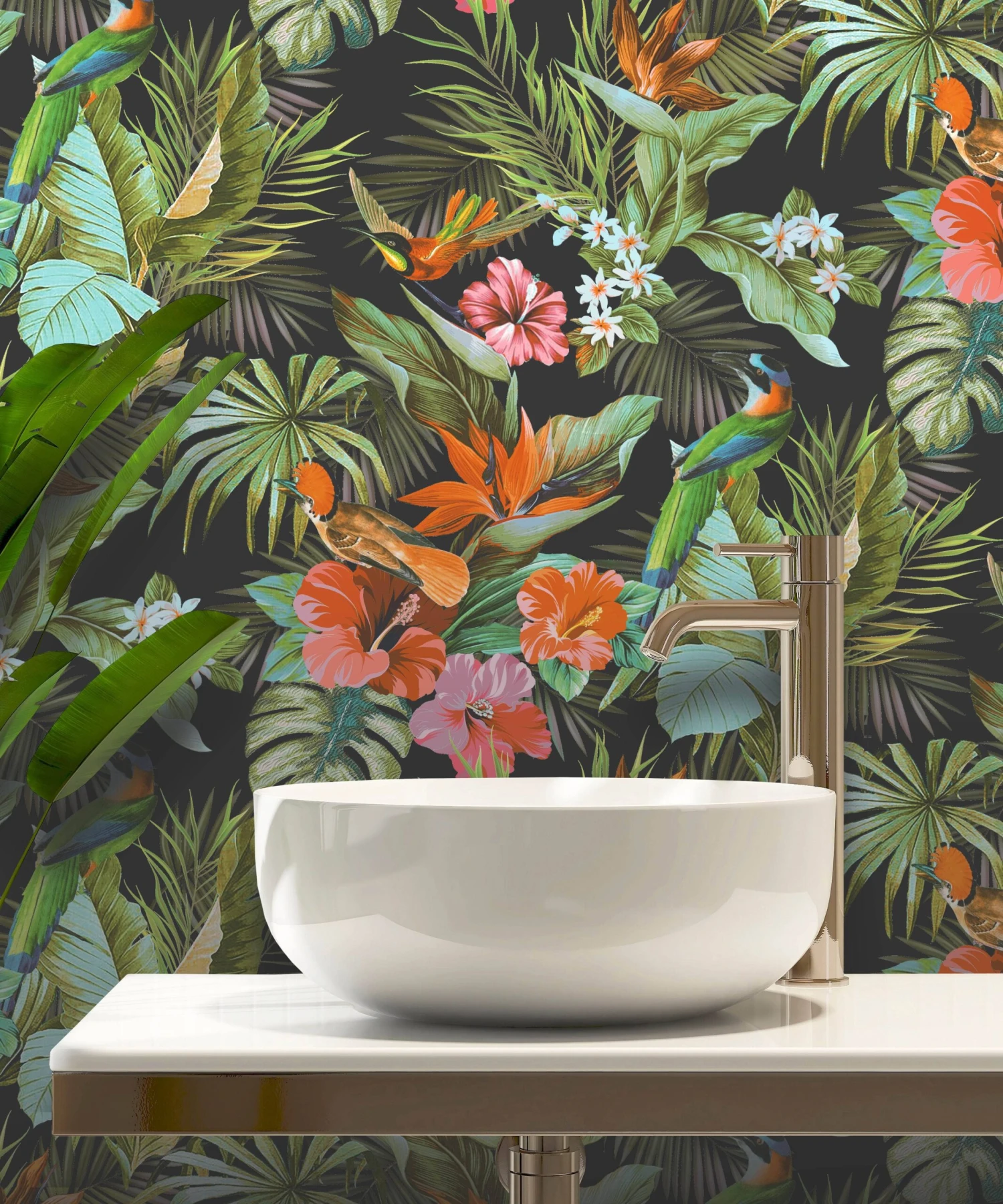 Rasch Paradise Birds Black & Multicoloured Wallpaper 539059 6 Rasch Paradise Birds Black & Multicoloured Wallpaper 539059 - Image 4