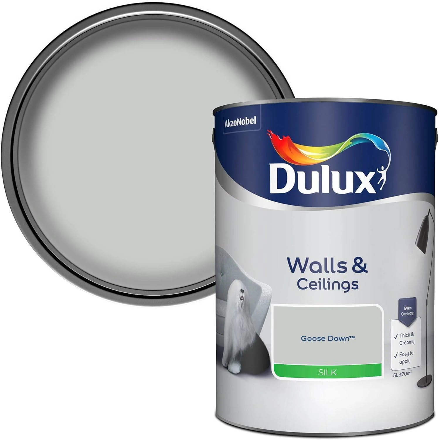 Dulux Silk Emulsion 5L Goose Down 3 Dulux Silk Emulsion 5L Goose Down