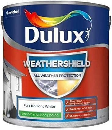 Dulux Weathershield2.5L Masonry Paint - Brilliant White 3 Dulux Weathershield2.5L Masonry Paint - Brilliant White