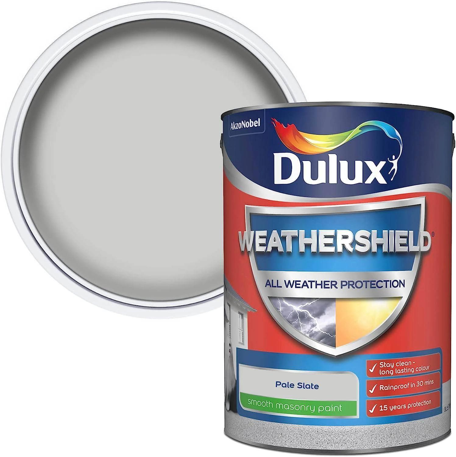 Dulux Weathershield 5L Masonry Paint - Pale Slate 3 Dulux Weathershield 5L Masonry Paint - Pale Slate
