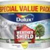 Dulux Weathershield 7.5L Masonry Paint - Brilliant White 1 Dulux Weathershield 7.5L Masonry Paint - Brilliant White -Taskers Sale Shop 60003600 DULUXMASONRY7.5LBRILLIANTWHITE