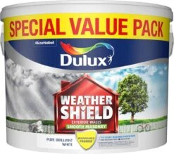 Dulux Weathershield 7.5L Masonry Paint - Brilliant White