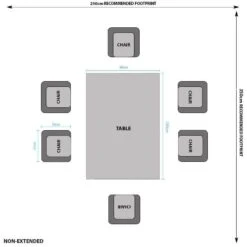 Falcon Extendable Dining Table With 6 Chairs 37 Falcon Extendable Dining Table With 6 Chairs -Taskers Sale Shop 60003725