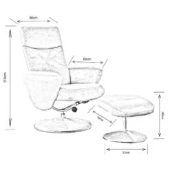 Houston Silver Recliner Chair & Stool -Taskers Sale Shop 60004239 houstonsilverchair 1