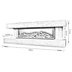 Evonic Crenshaw 1500 Soapstone Wall Mounted Fire Suite 9 Evonic Crenshaw 1500 Soapstone Wall Mounted Fire Suite -Taskers Sale Shop 60004313crenshaw1500