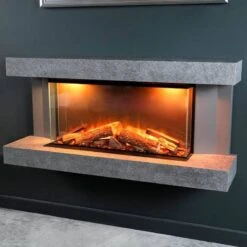 Flare Electric Wall Mounted Fire With Logs