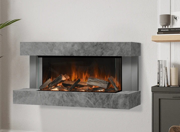 Flare Electric Wall Mounted Fire With Logs 4 Flare Electric Wall Mounted Fire With Logs - Image 2