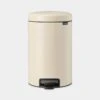 Brabantia Newlcon Pedal Bin 12 Litre - Soft Beige -Taskers Sale Shop 60004908 BBNTIANEWLCONPEDALBIN12LITREPLASTICBUCKETSOFTBEIGE