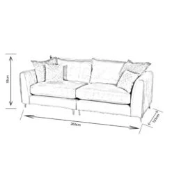 Nantes 4 Seat Sofa - Grey -Taskers Sale Shop 60005054 nantes4seater