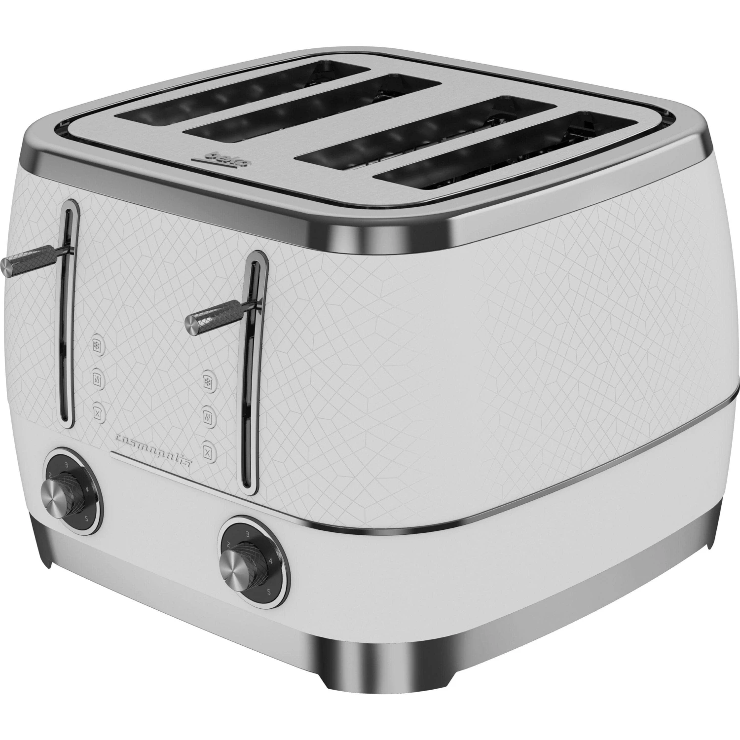 Beko 4 Slice Toaster - White & Chrome 4 Beko 4 Slice Toaster - White & Chrome - Image 2