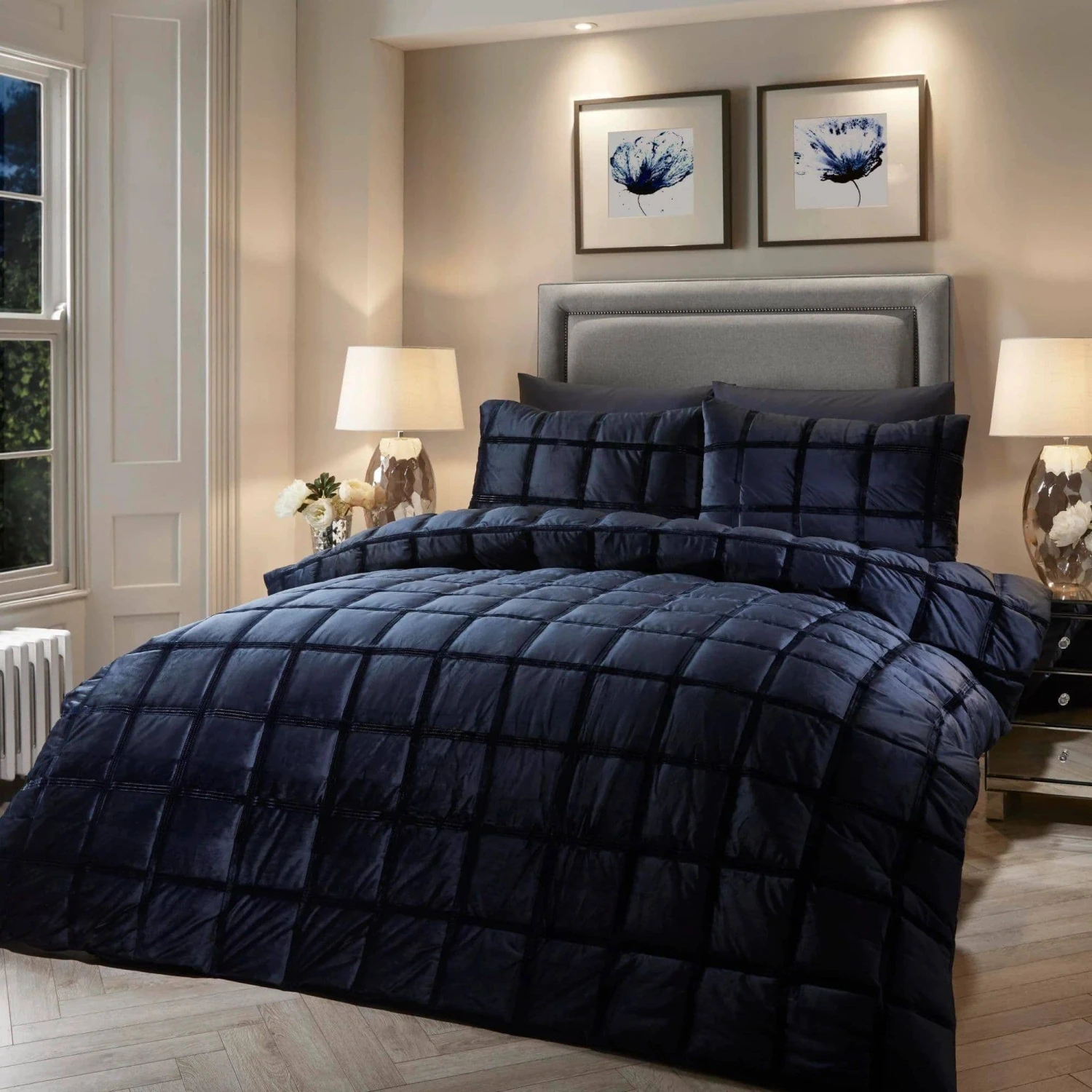 Brighton Square Duvet Set - Navy 3 Brighton Square Duvet Set - Navy