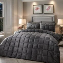 Brighton Square Duvet Set - Slate