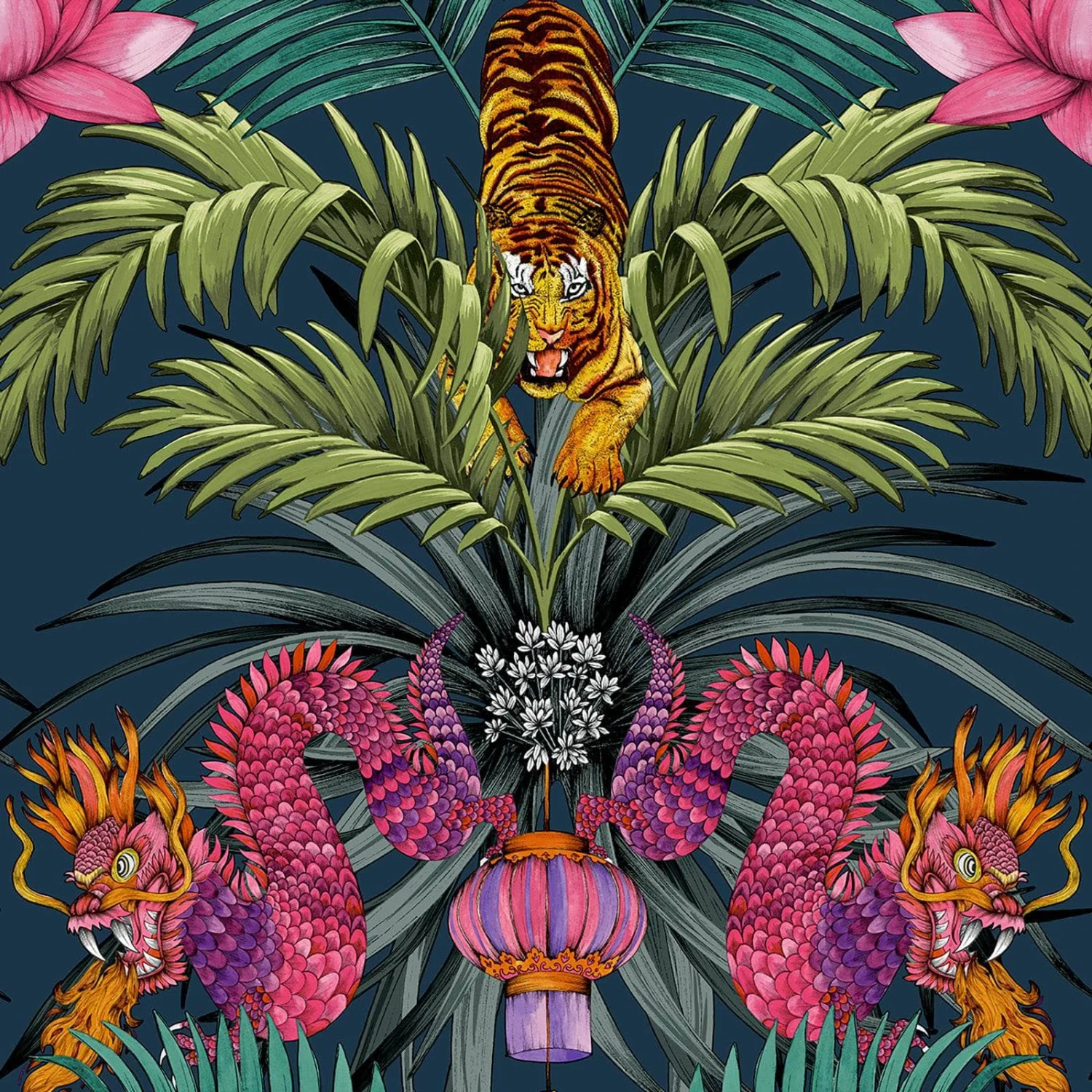 Belgravia Wilson Blue Animal Wallpaper - 3910 5 Belgravia Wilson Blue Animal Wallpaper - 3910 - Image 3