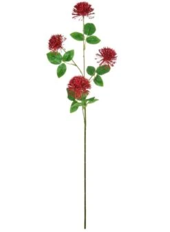 Artificial 4 Head Fireball Stem - Red