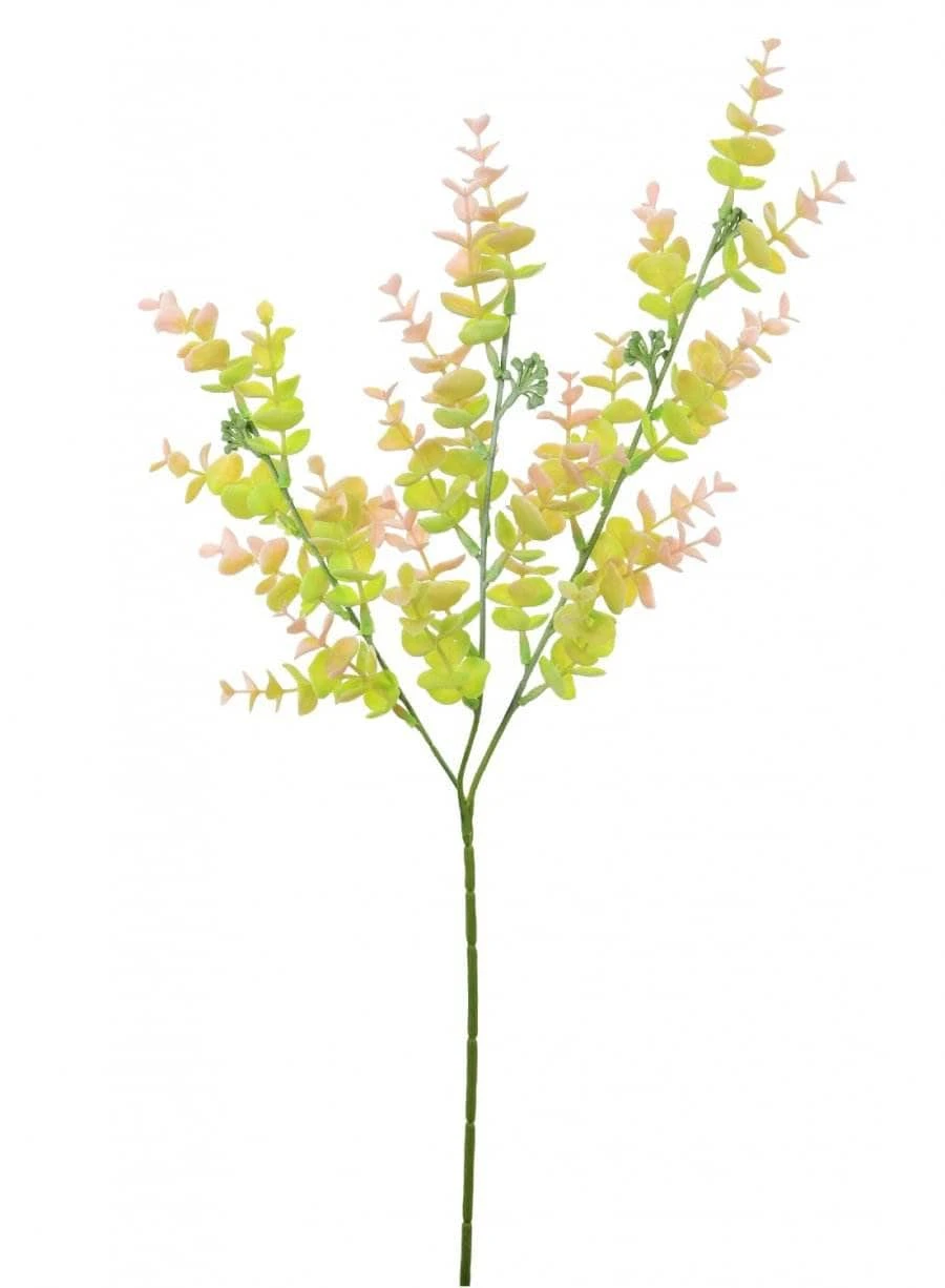 Artificial Seeded Eucalyptus Stem - Pink & Green 3 Artificial Seeded Eucalyptus Stem - Pink & Green