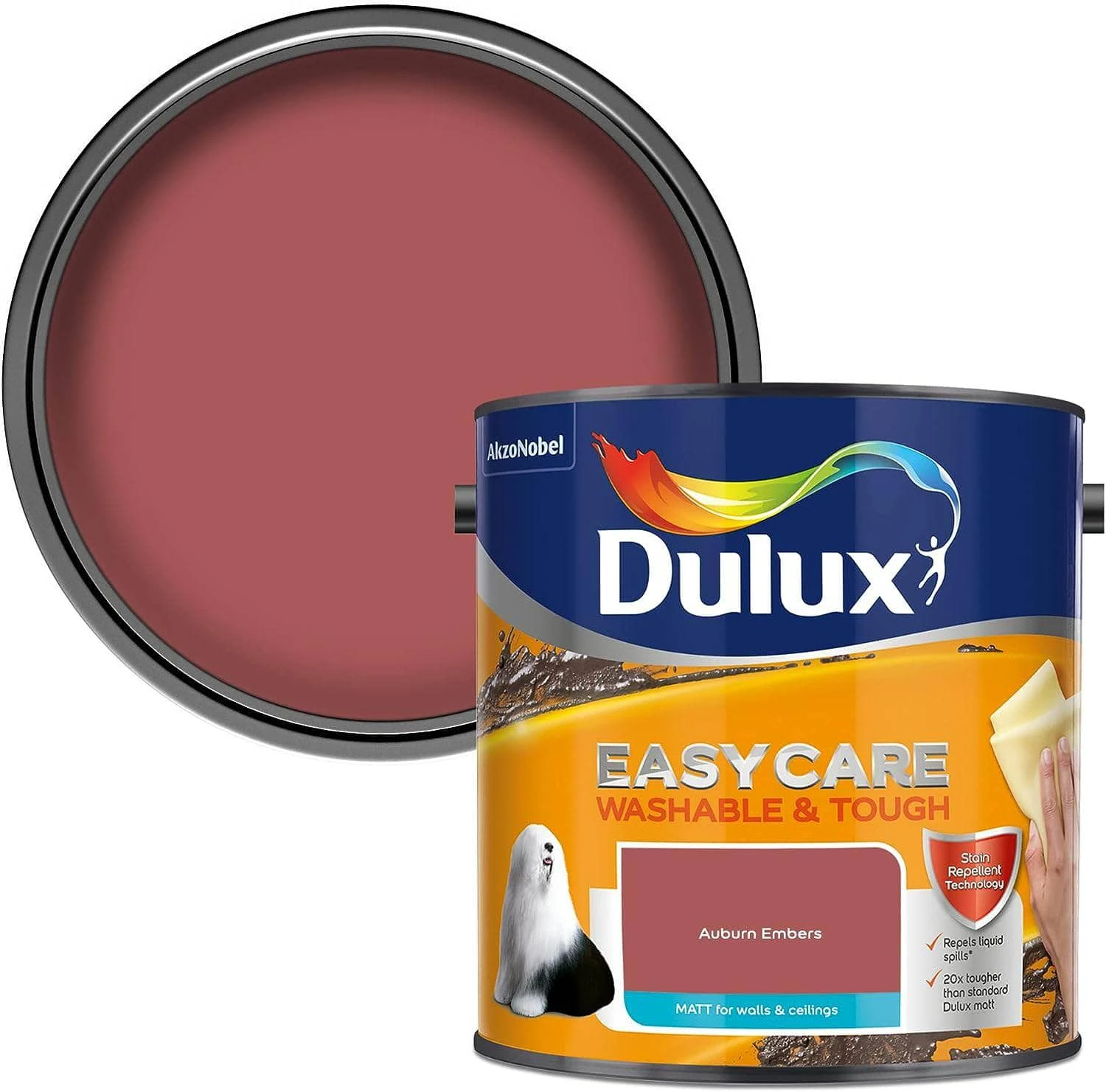 Dulux Easycare Matt Emulsion 2.5L - Auburn Embers 3 Dulux Easycare Matt Emulsion 2.5L - Auburn Embers