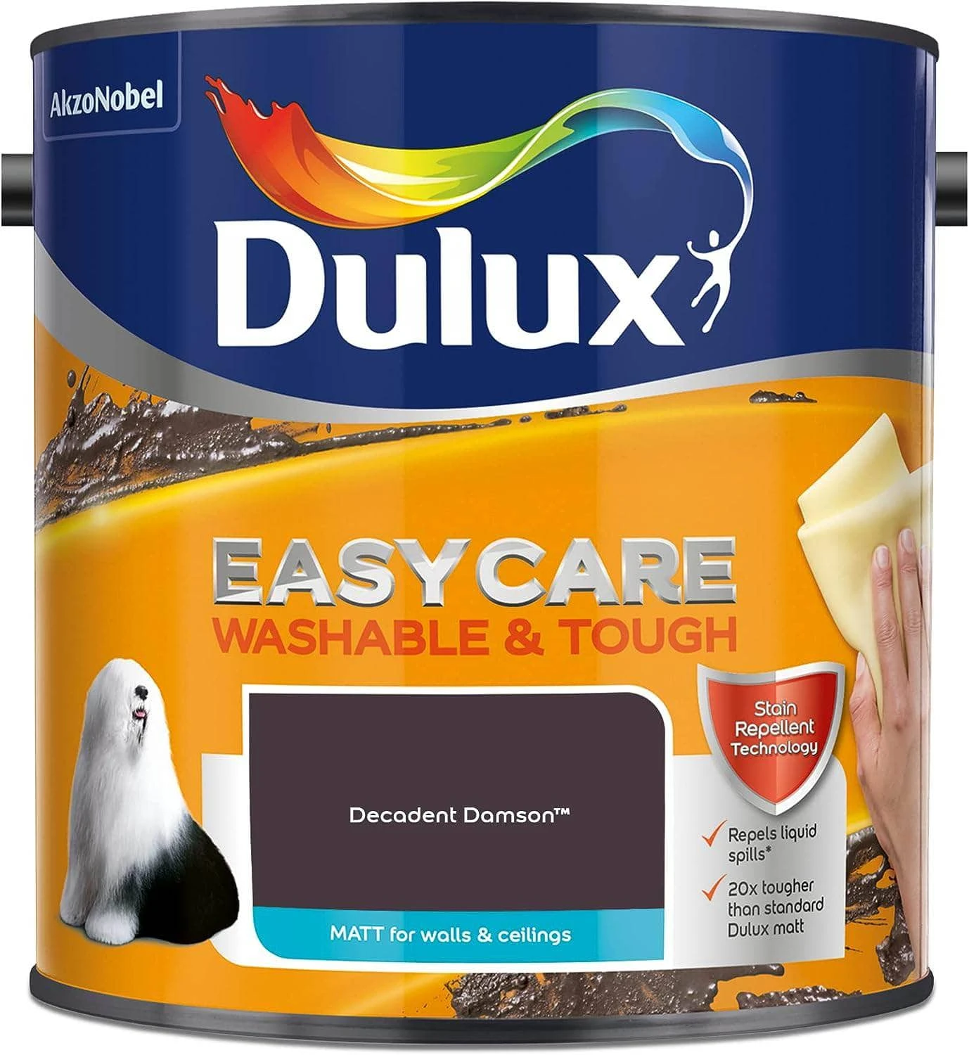Dulux Easycare Matt Emulsion 2.5L - Decadent Damson 4 Dulux Easycare Matt Emulsion 2.5L - Decadent Damson - Image 2