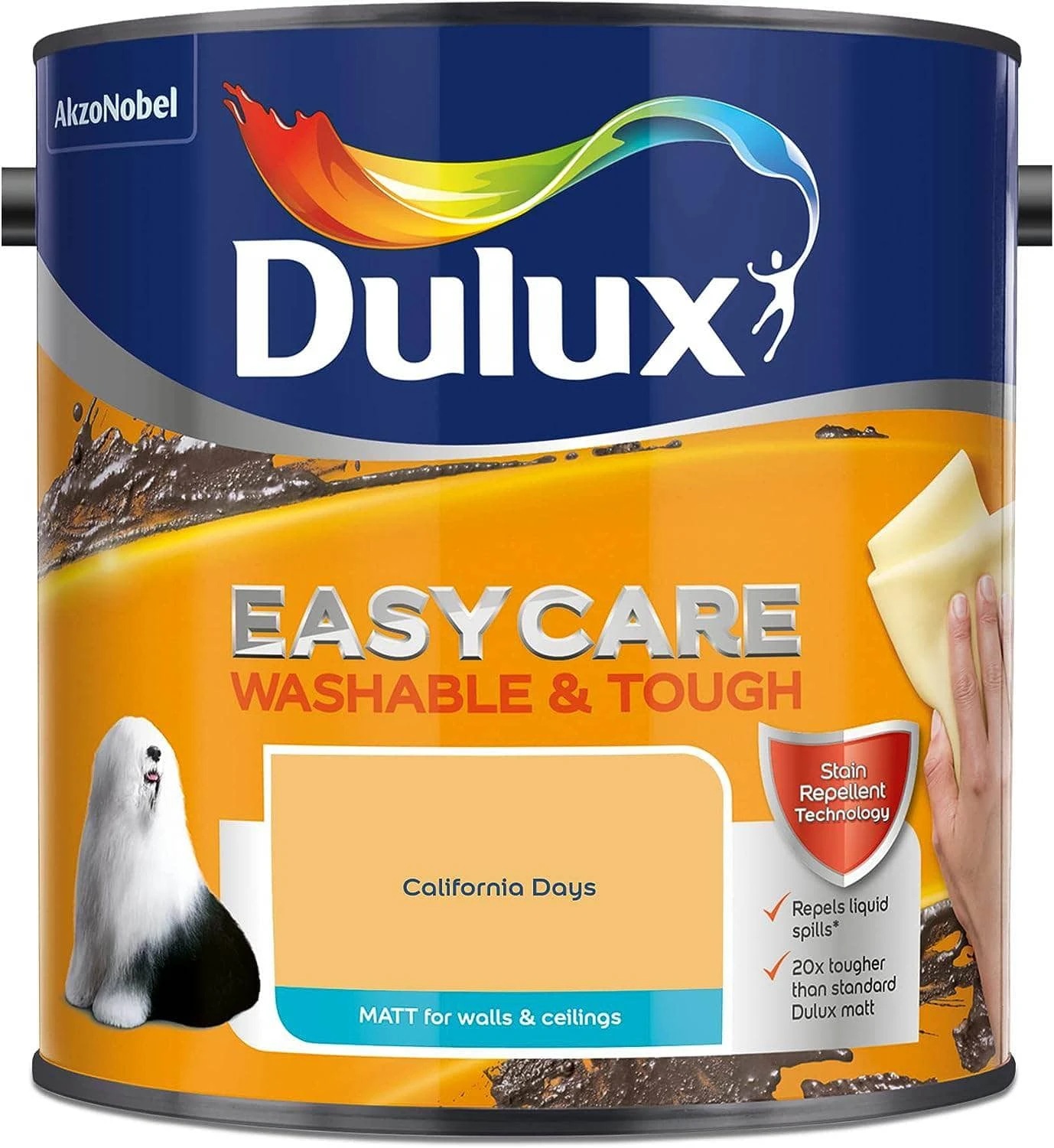 Dulux Easycare Matt Emulsion 2.5L - California Days 4 Dulux Easycare Matt Emulsion 2.5L - California Days - Image 2