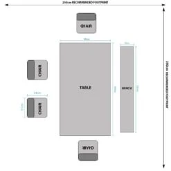 Lincoln Fixed Table Dining Set With Bench & 4 Taupe Aspen Chairs -Taskers Sale Shop 60005933 61287047 7ab0 421c b40b adea29f07a1e
