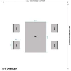 Lincoln Extendable Dining Table Set With 4 Vancouver Taupe Chairs -Taskers Sale Shop 60005957nonextended