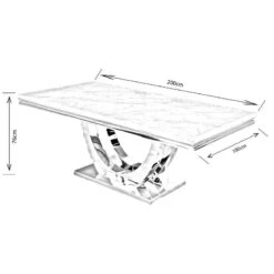 Galaxy Dining Table - 200cm -Taskers Sale Shop 60006024 galaxy