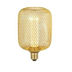 Gold Mesh Drum Lamp - 17cm