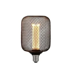 Black Mesh Drum Lamp - 17cm