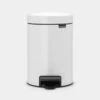 White Pedal Bin - 3L -Taskers Sale Shop 60007557 BBNTIANEWICONPEDALBIN3LITREPLASTICBUCKETWHITE