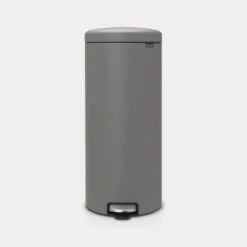 Concrete Grey Pedal Bin - 30 Litre
