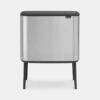 Bo Touch Bin - Matt Steel 1 Bo Touch Bin - Matt Steel -Taskers Sale Shop 60007564 BBNTIABOTOUCHBIN11 23LITREPLASTICBUCKETSMATTSTLFINGERPROOF