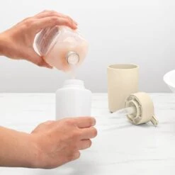 Brabantia Soap Dispenser - Soft Beige -Taskers Sale Shop 60007573 BBNTIARENEWSOAPDISPENSERSOFTBEIGE2