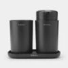 Brabantia Bathroom Accessory Set Of 3 - Dark Grey 2 Brabantia Bathroom Accessory Set Of 3 - Dark Grey -Taskers Sale Shop 60007576 BBNTIARENEWBATHROOMACCESSORYSETOF3DARKGREY