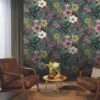 Rasch Priya Floral Petrol Wallpaper - 284279 2 Rasch Priya Floral Petrol Wallpaper - 284279 -Taskers Sale Shop 60007671 RASCHB64PRIYAFLORALPETROL284279